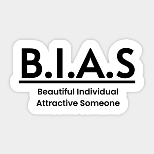 BIAS Meaning Word Art Minimalist Design Sticker